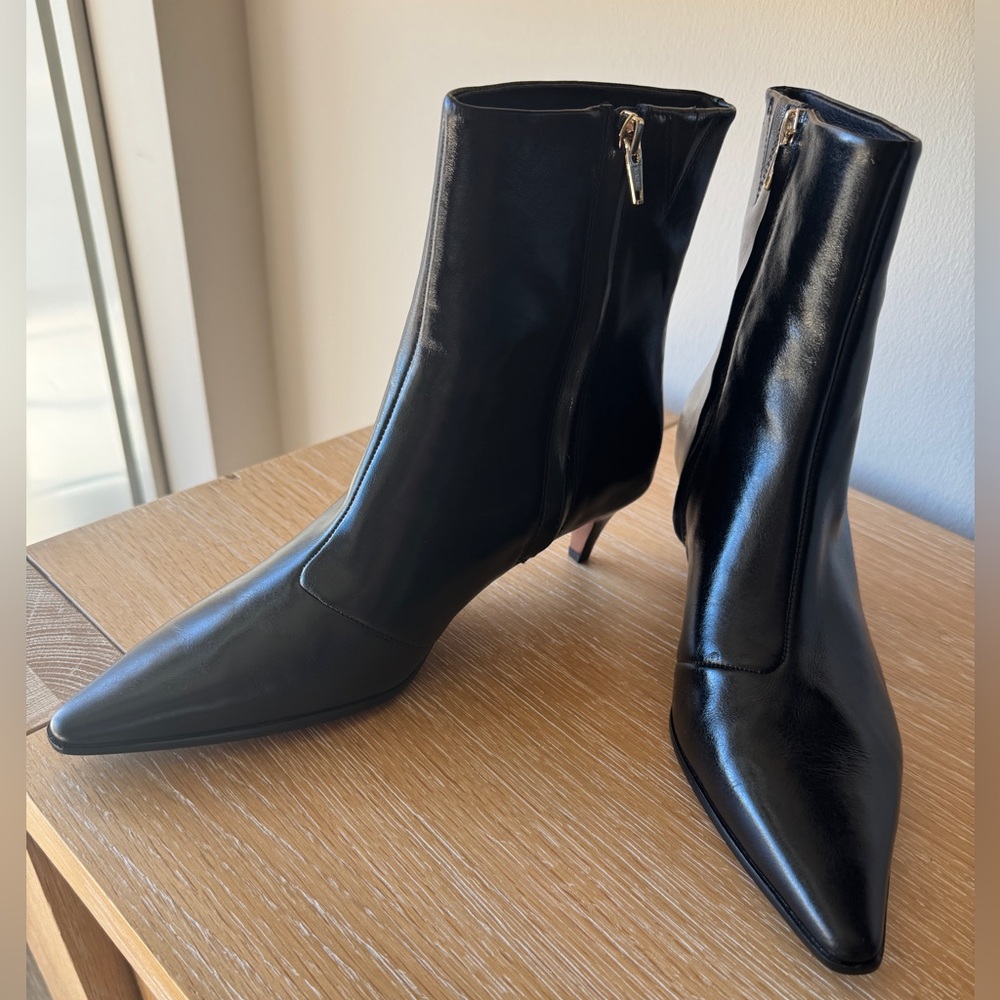 NWT! MADEWELL Women’s The Emilie Ankle Boot, True Black Leather, Size 9 - Picture 2 of 16